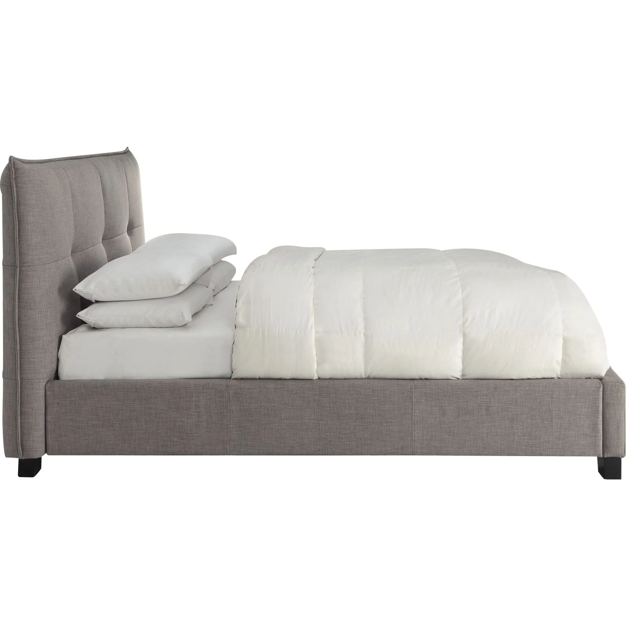 Adona Upholstered Footboard Storage Bed in Dolphin Linen Modus