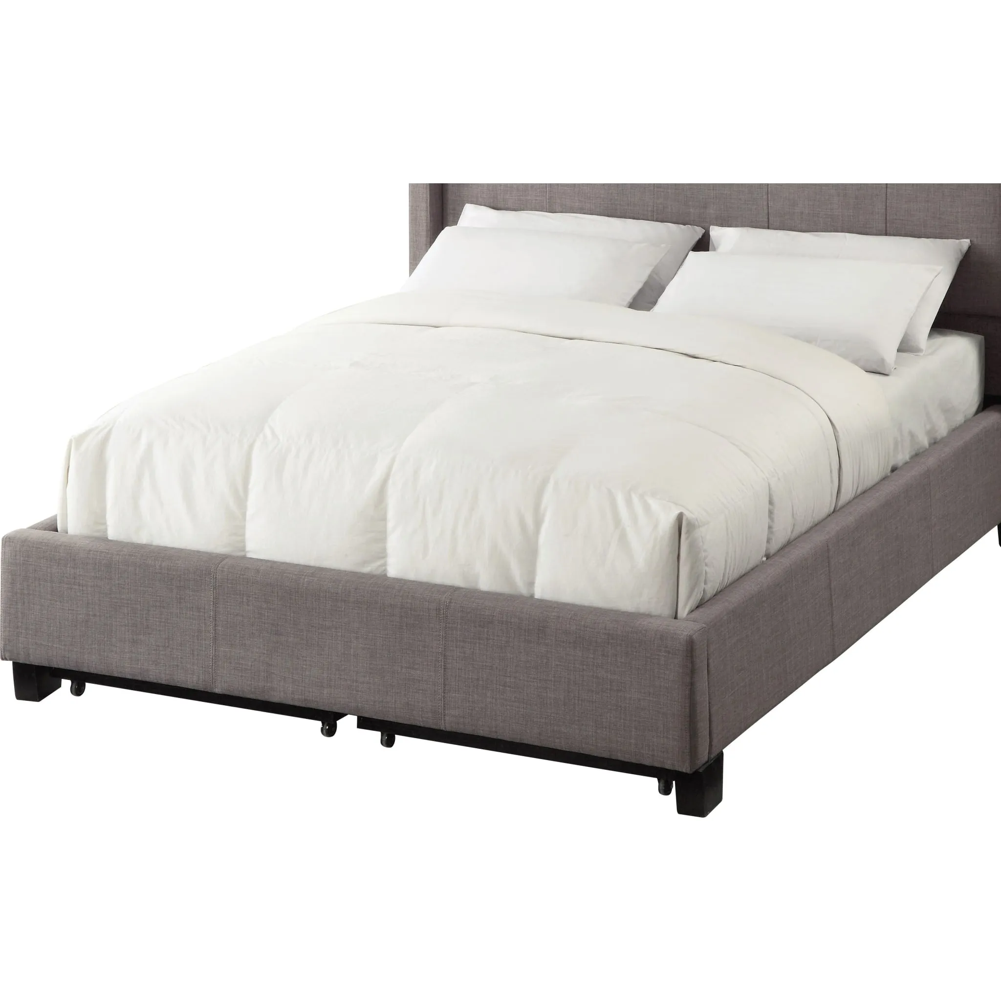 Adona Upholstered Footboard Storage Bed in Dolphin Linen Modus