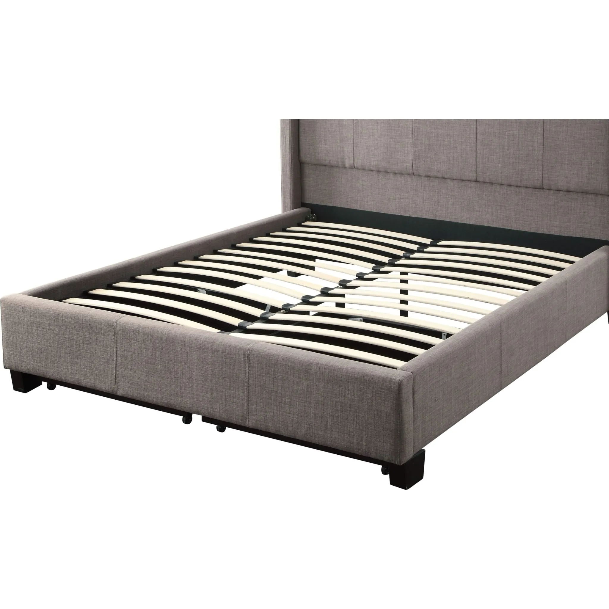 Adona Upholstered Footboard Storage Bed in Dolphin Linen Modus