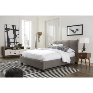Adona Upholstered Footboard Storage Bed in Dolphin Linen Modus