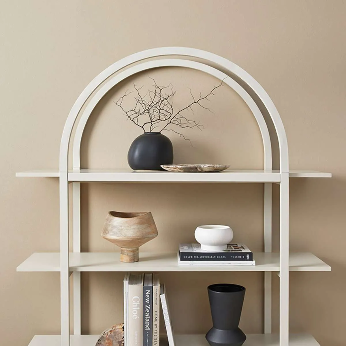 Alfie Arched Shelves - Beige Mocka