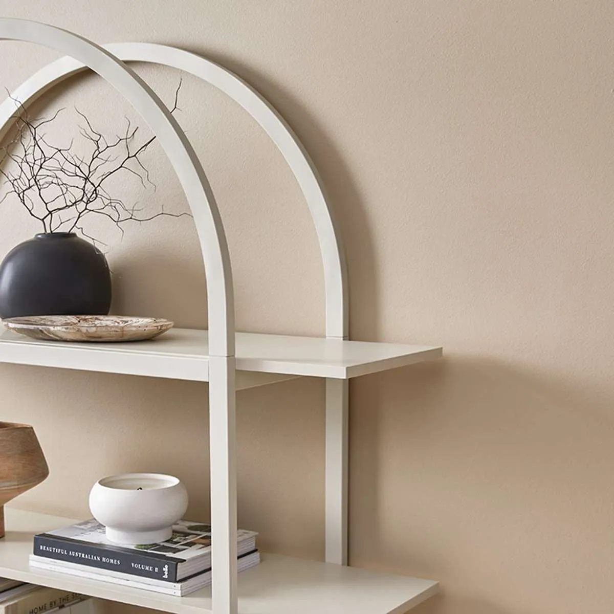 Alfie Arched Shelves - Beige Mocka
