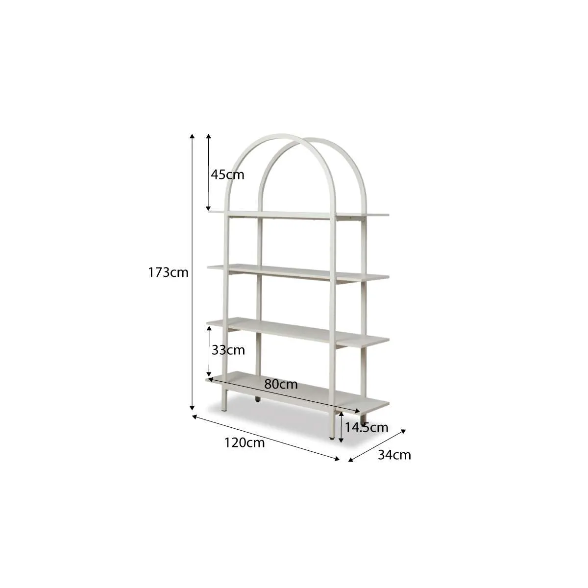 Alfie Arched Shelves - Beige Mocka