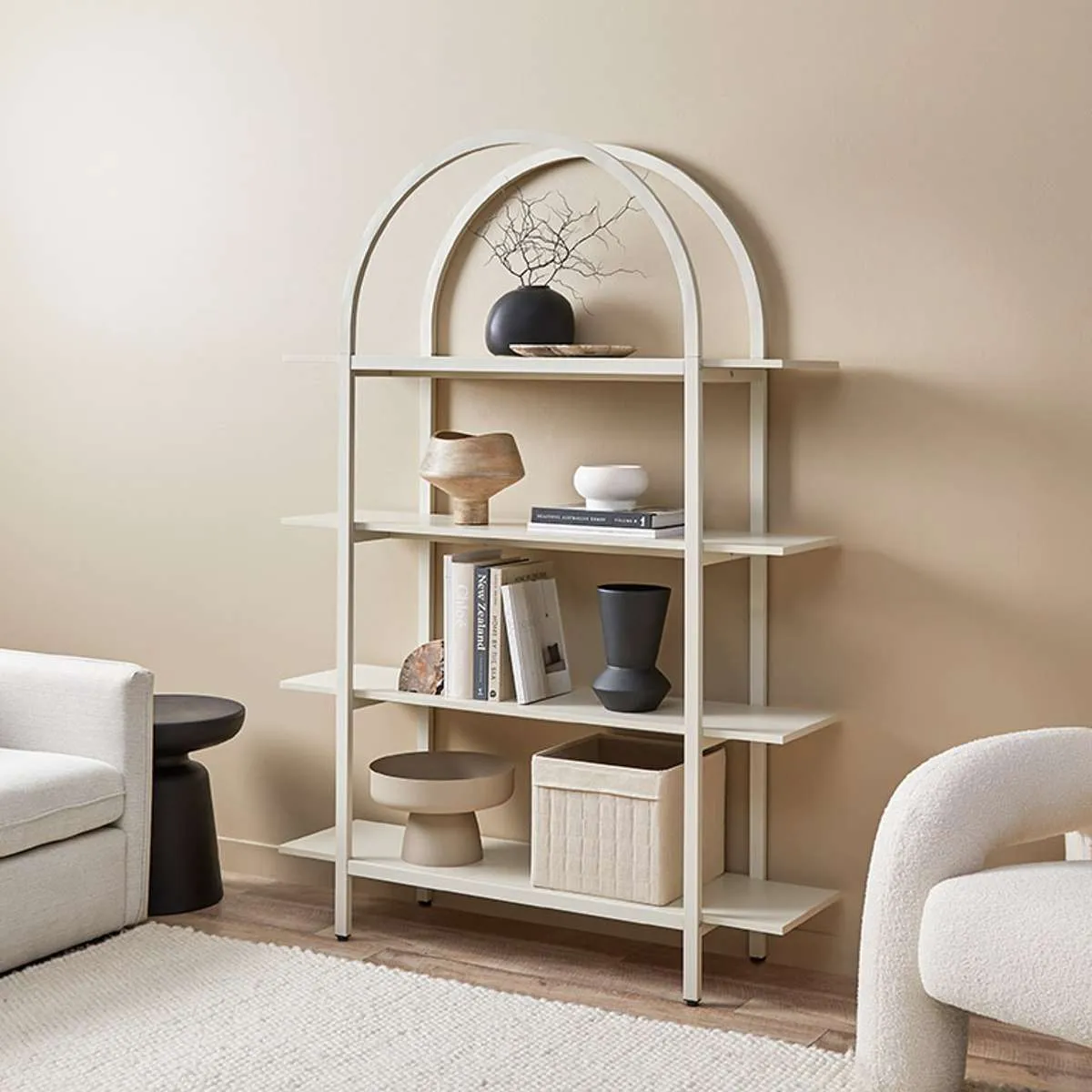 Alfie Arched Shelves - Beige Mocka