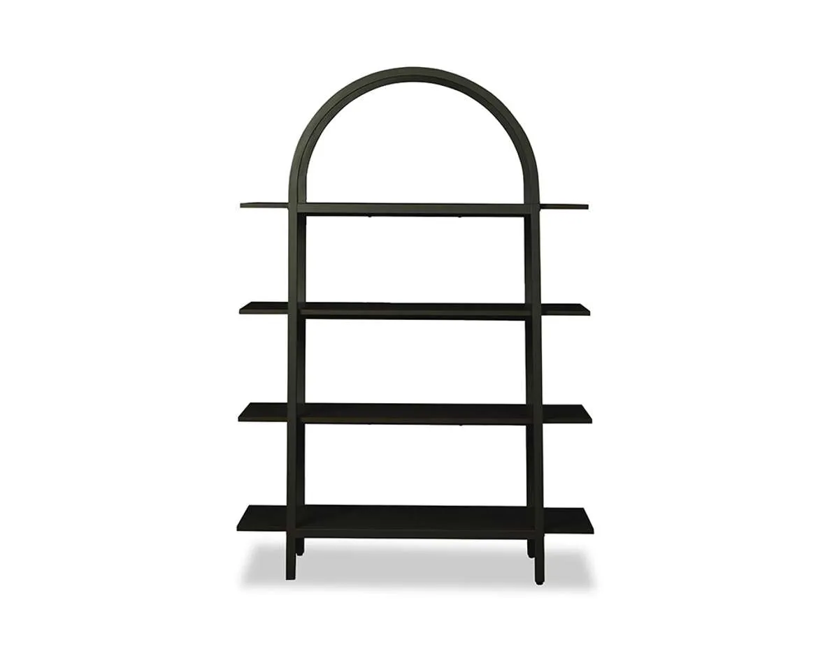 Alfie Arched Shelves - Black Mocka