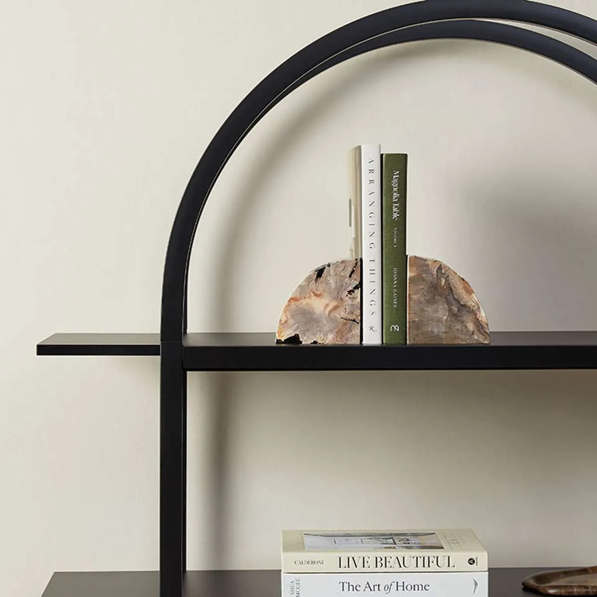 Alfie Arched Shelves - Black Mocka