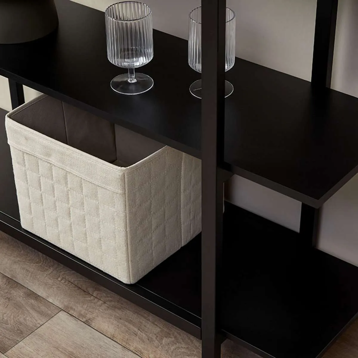 Alfie Arched Shelves - Black Mocka