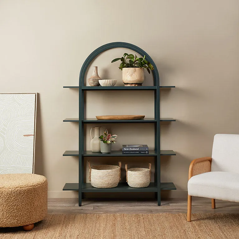Alfie Arched Shelves - Green Mocka
