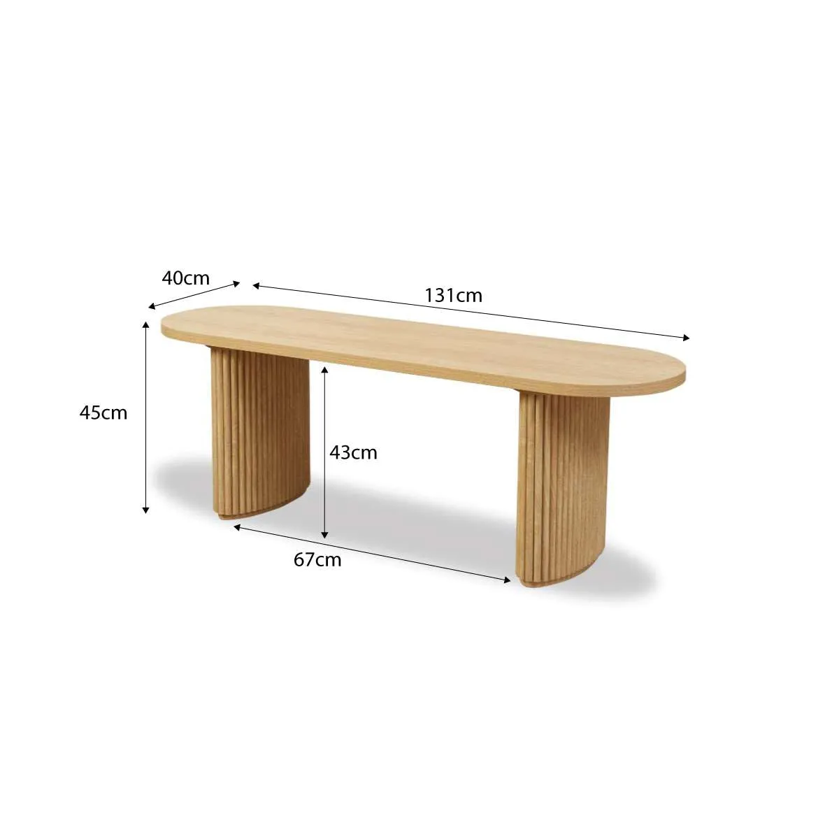 Amara Bench Seat - Natural Mocka