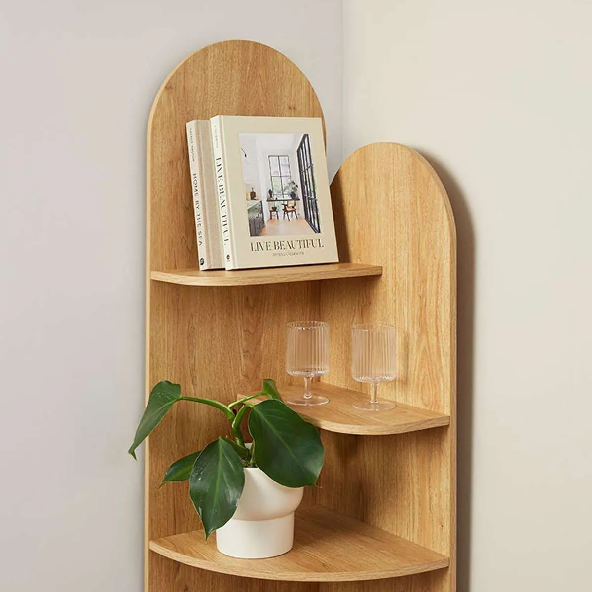 Arched Corner Shelves Mocka