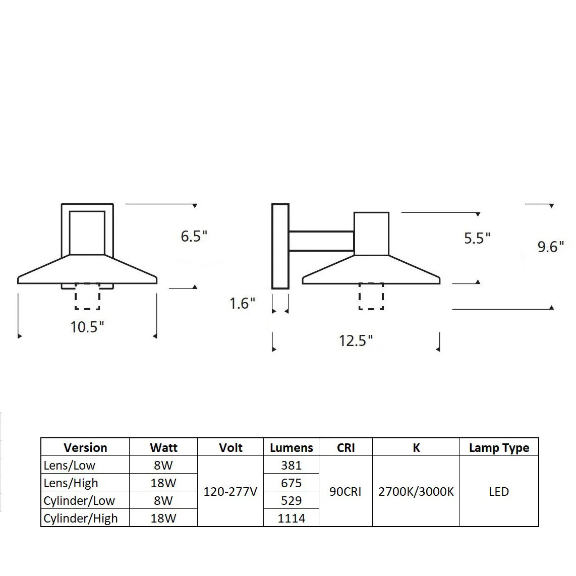 Ash 10 Outdoor Wall Sconce