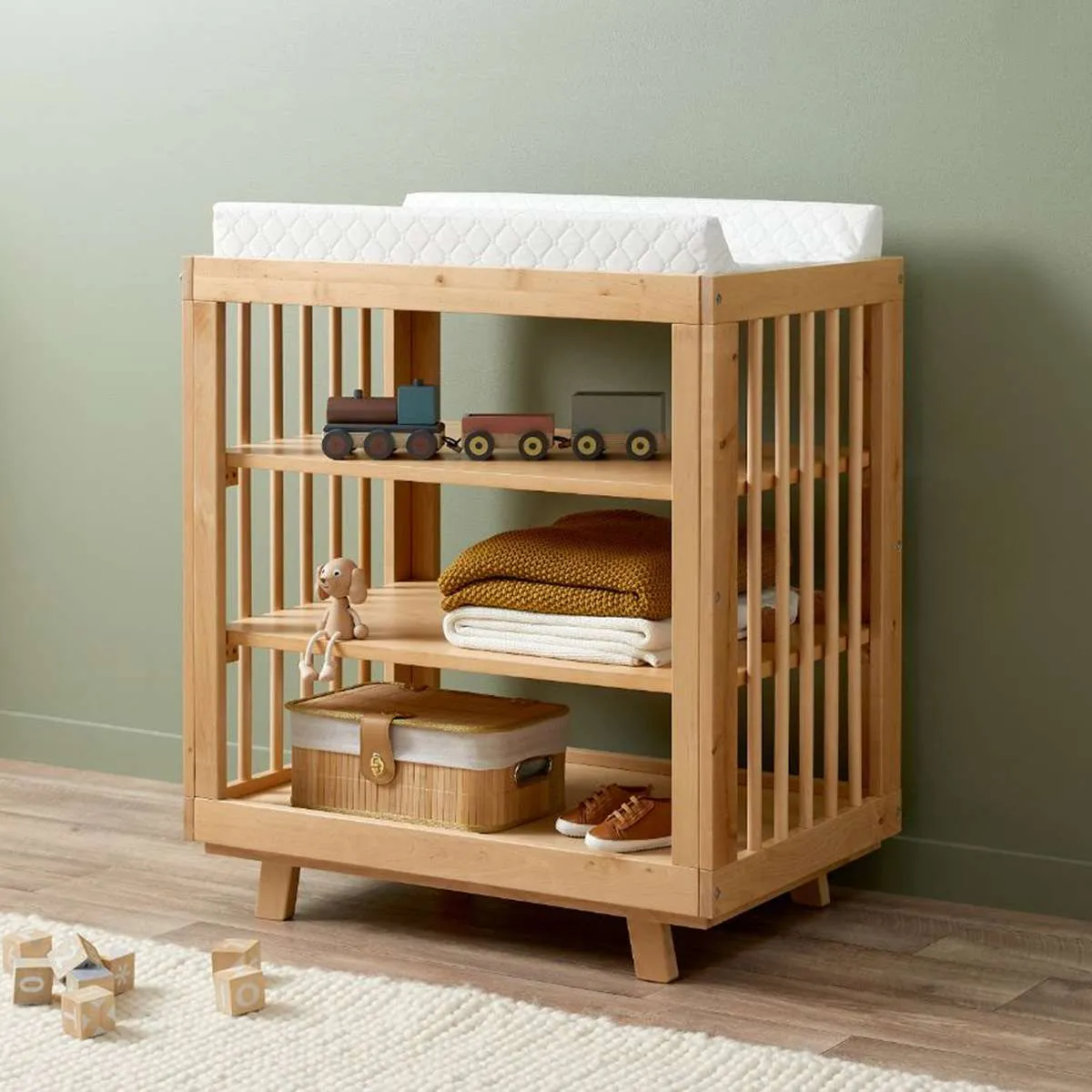 Aspen Change Table - Natural Birch Mocka