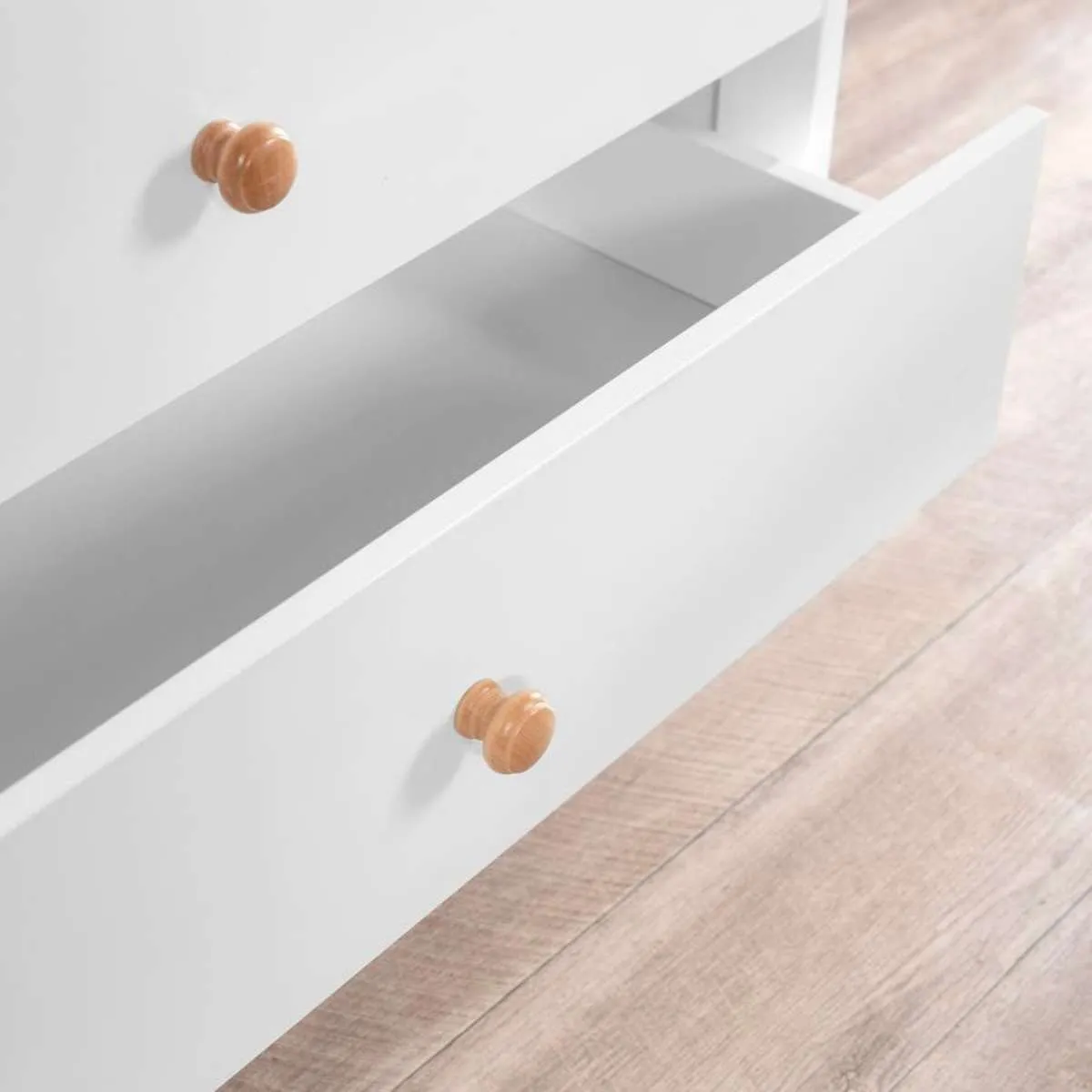 Aspen Change Table with Drawers - White/Natural Mocka
