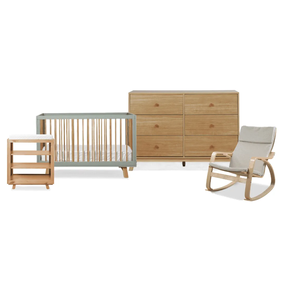 Aspen Sage Six Piece Nursery Set Mocka