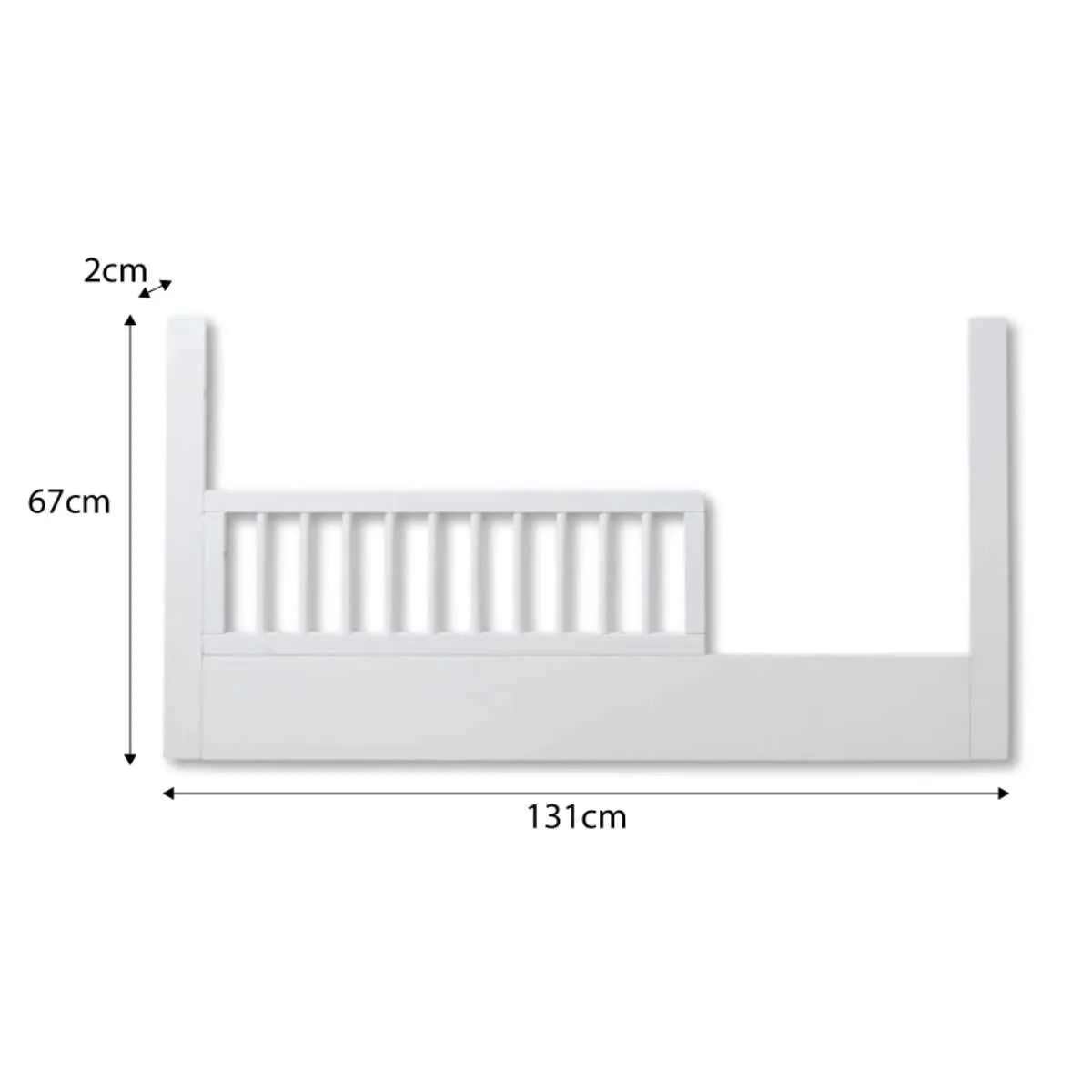 Aspen White 3-in-1 Cot Conversion Bundle Mocka