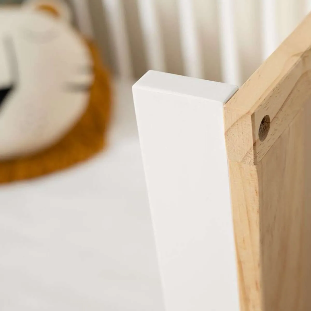 Aspiring Cot Toddler Bed Half Frame - White Mocka