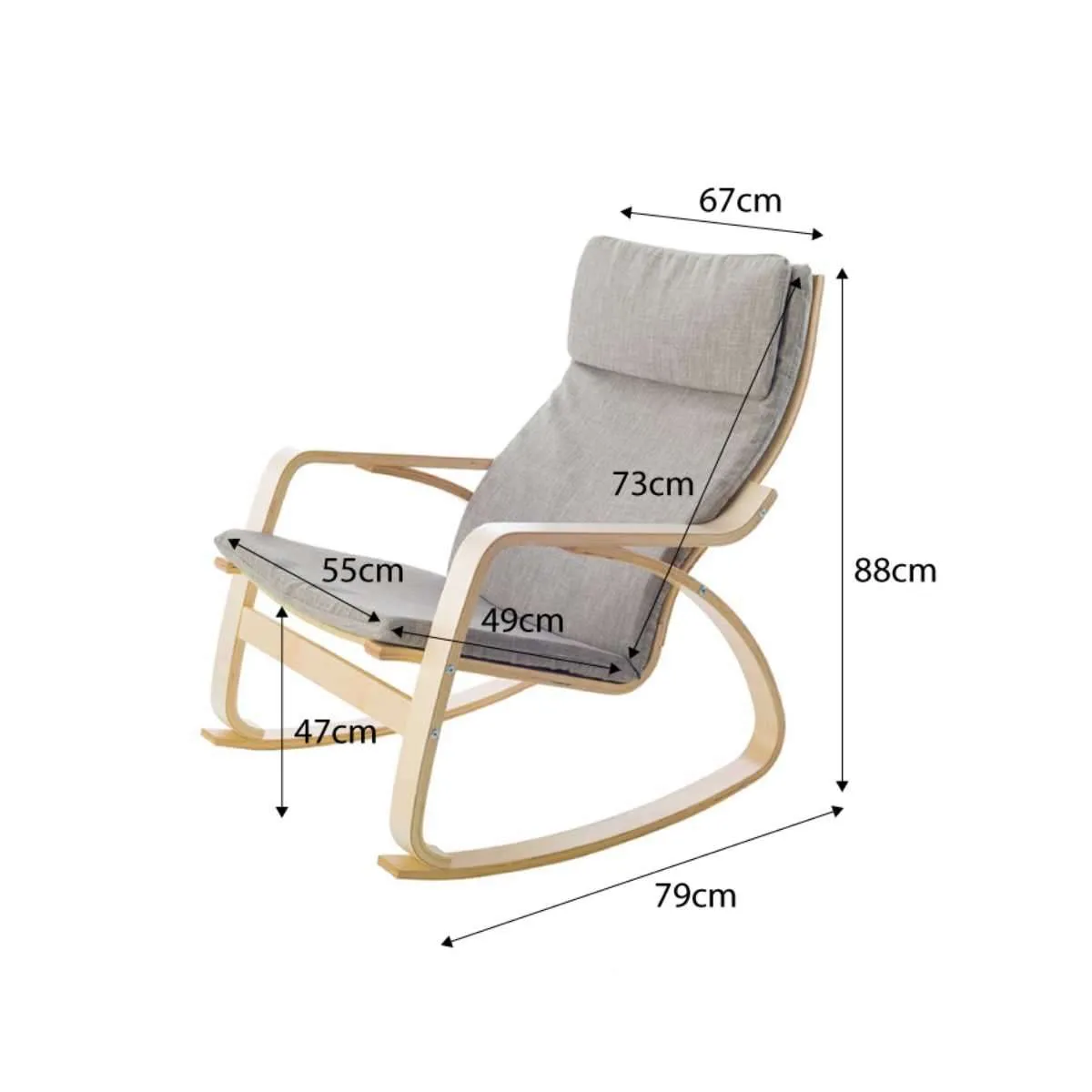 Asta Rocker - Grey Mocka
