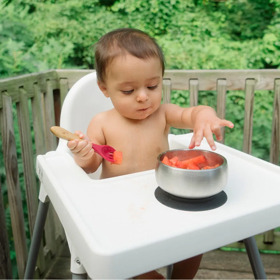 Avanchy Stainless Steel Suction Baby Bowl Lid Yellow