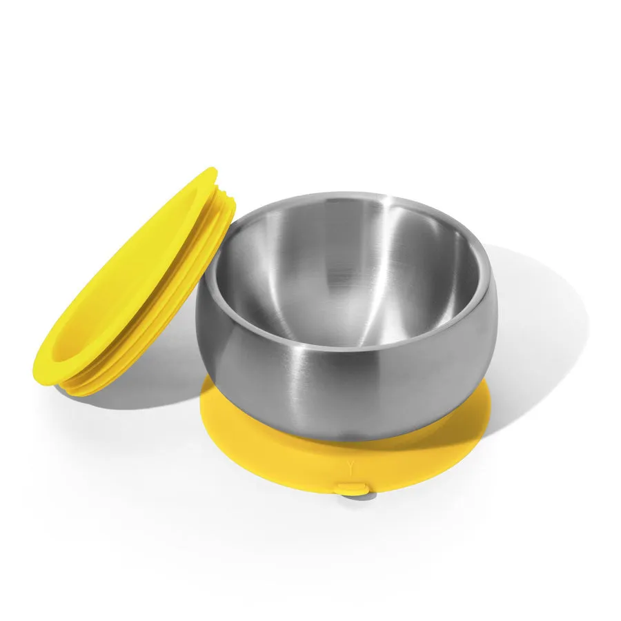 Avanchy Stainless Steel Suction Baby Bowl Lid Yellow