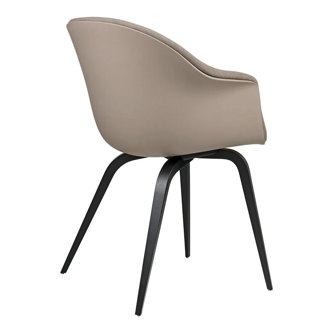 Bat Dining Chair - Front Upholstered - Black Beech Base