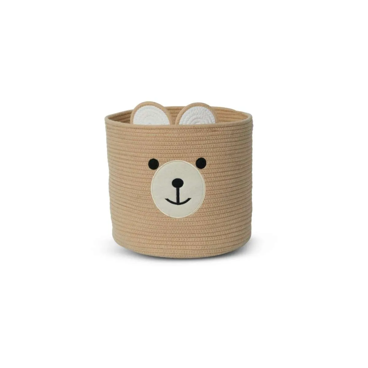 Bear Round Basket Mocka