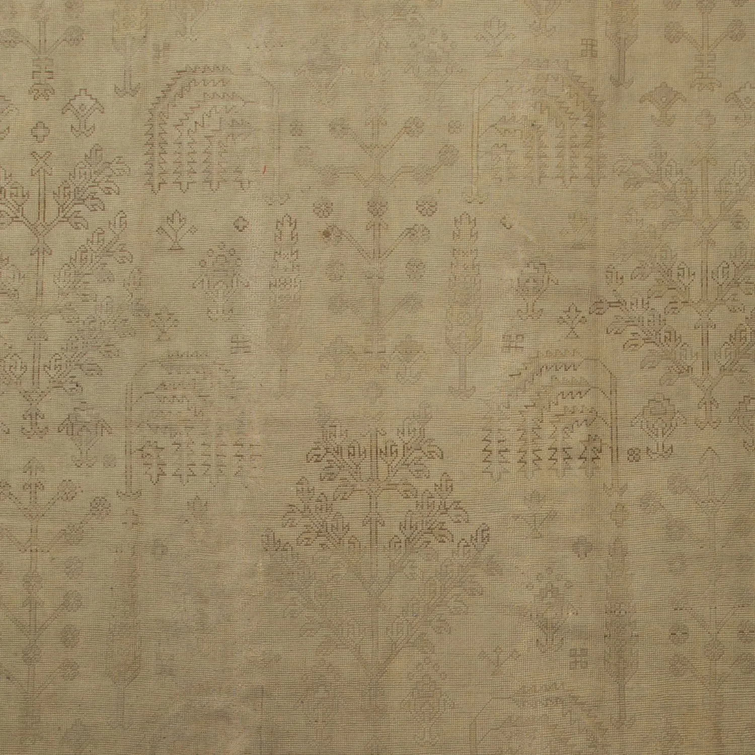 Beige Antique Turkish Oushak Rug - 12' x 17'