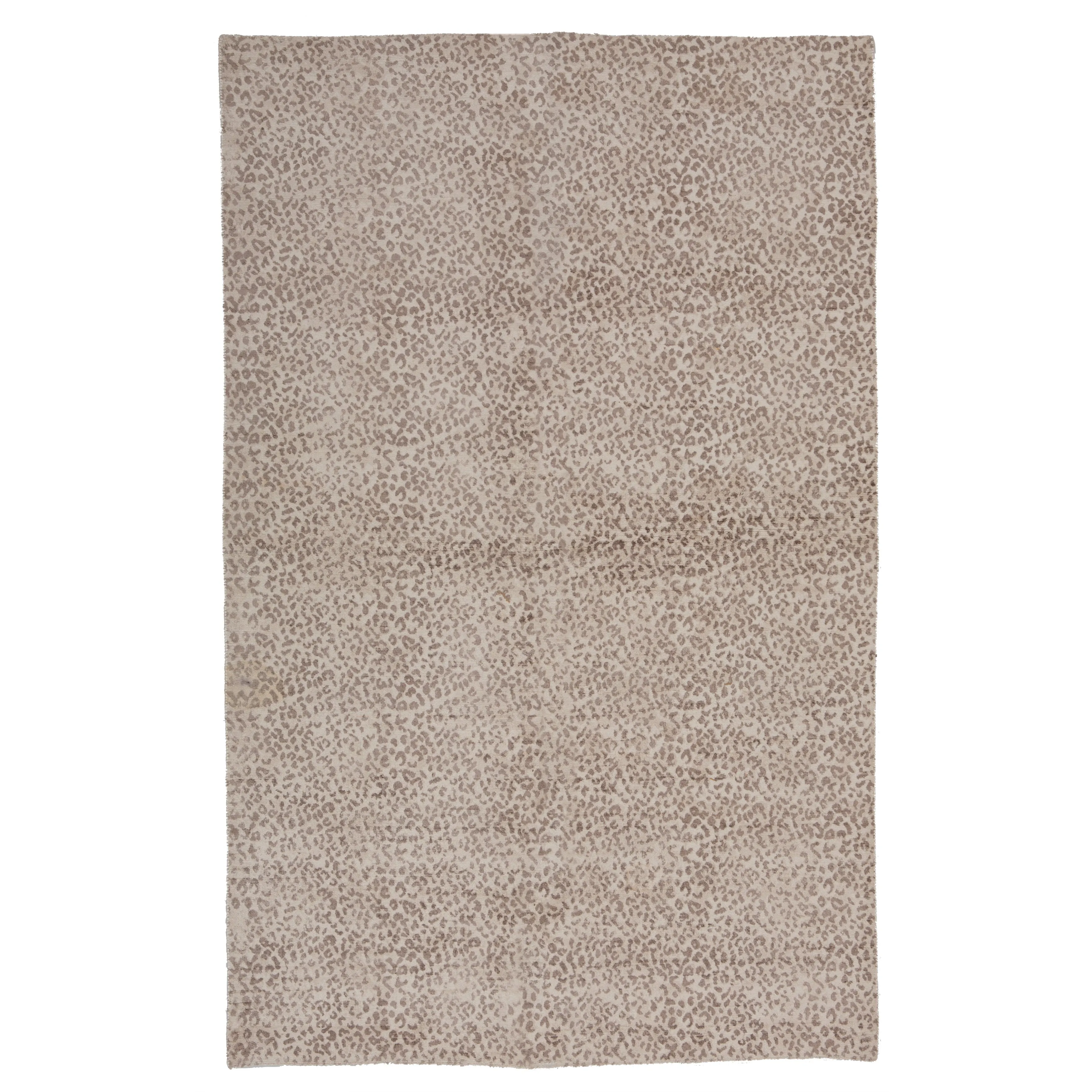 Beige Modern Cotton Blend Rug - 5'1" x 8'1"