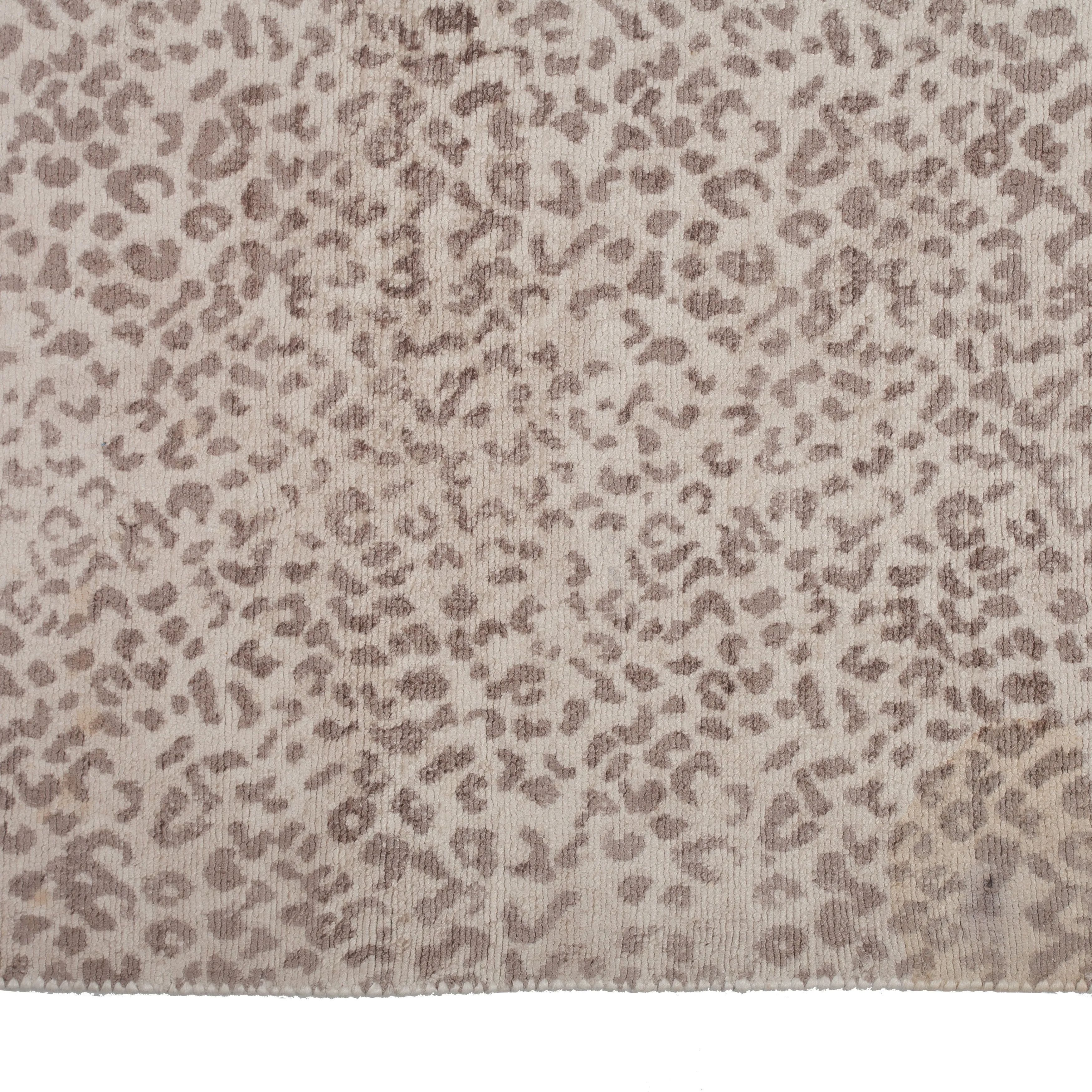 Beige Modern Leopard Cotton Blend Rug - 5'1" x 8'1"