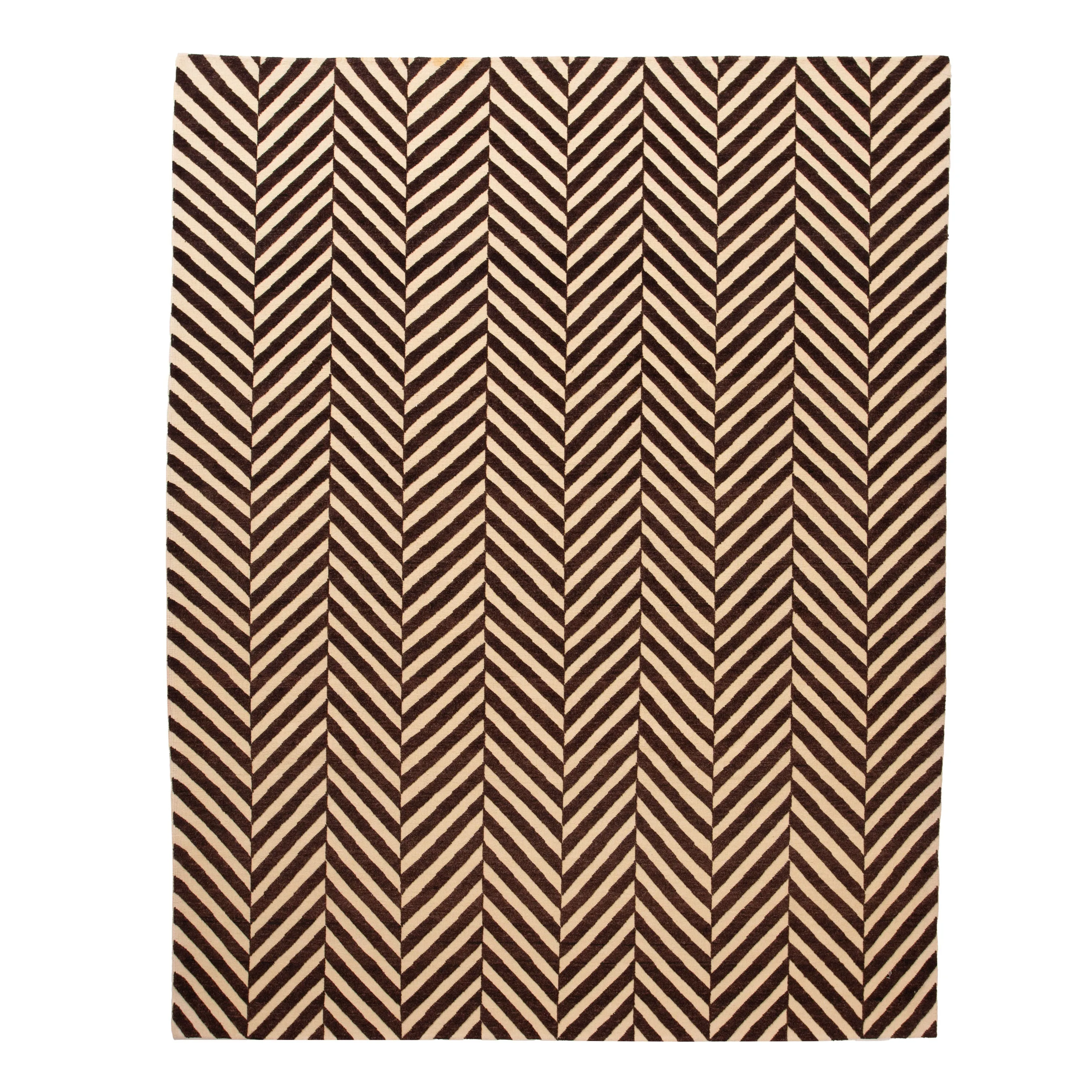 Black Transitional Wool Rug - 8' x 10'
