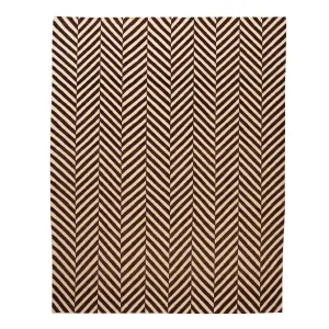 Black Transitional Wool Rug - 8' x 10'