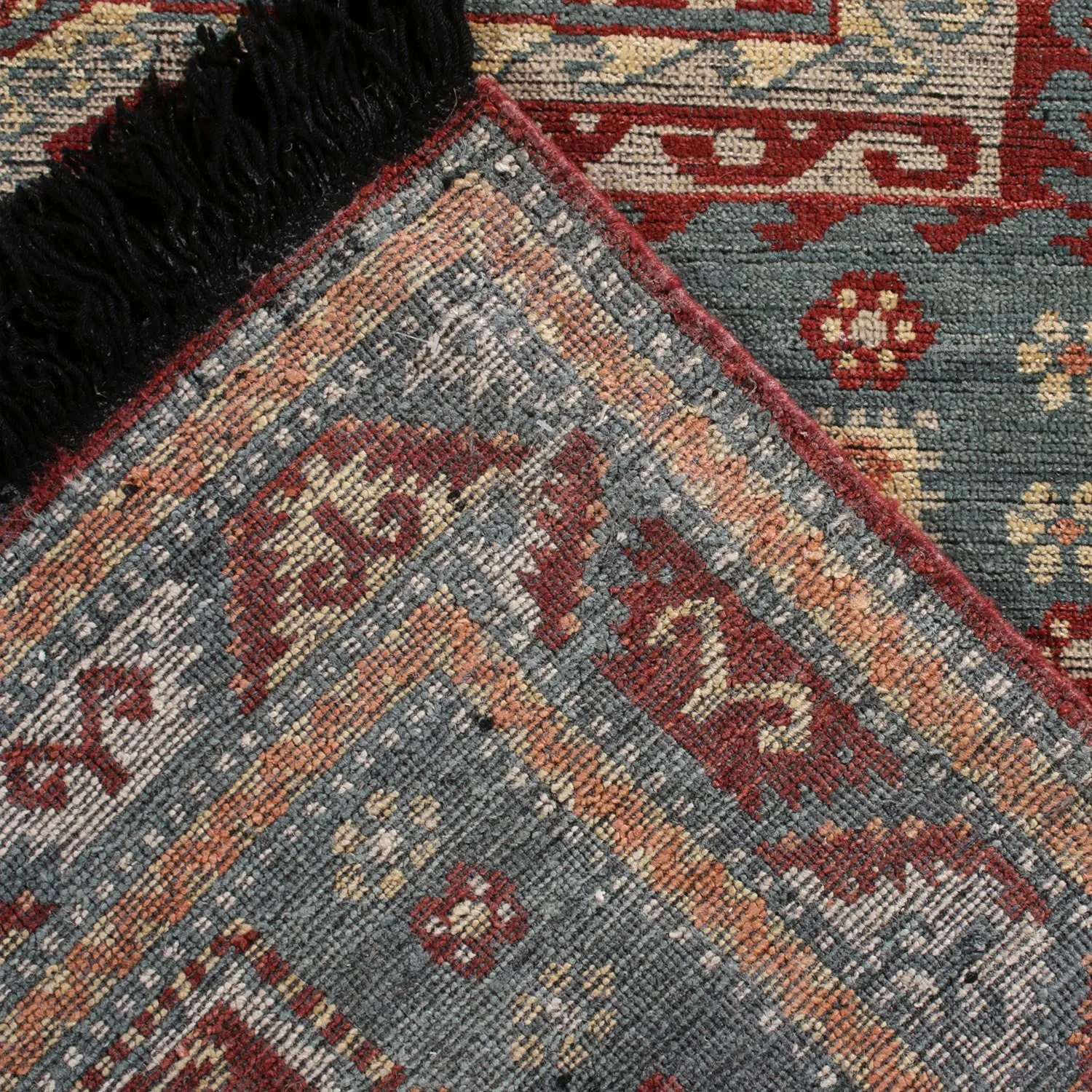 Blue & Red Traditional Wool Rug - 5'3" x 7'4"