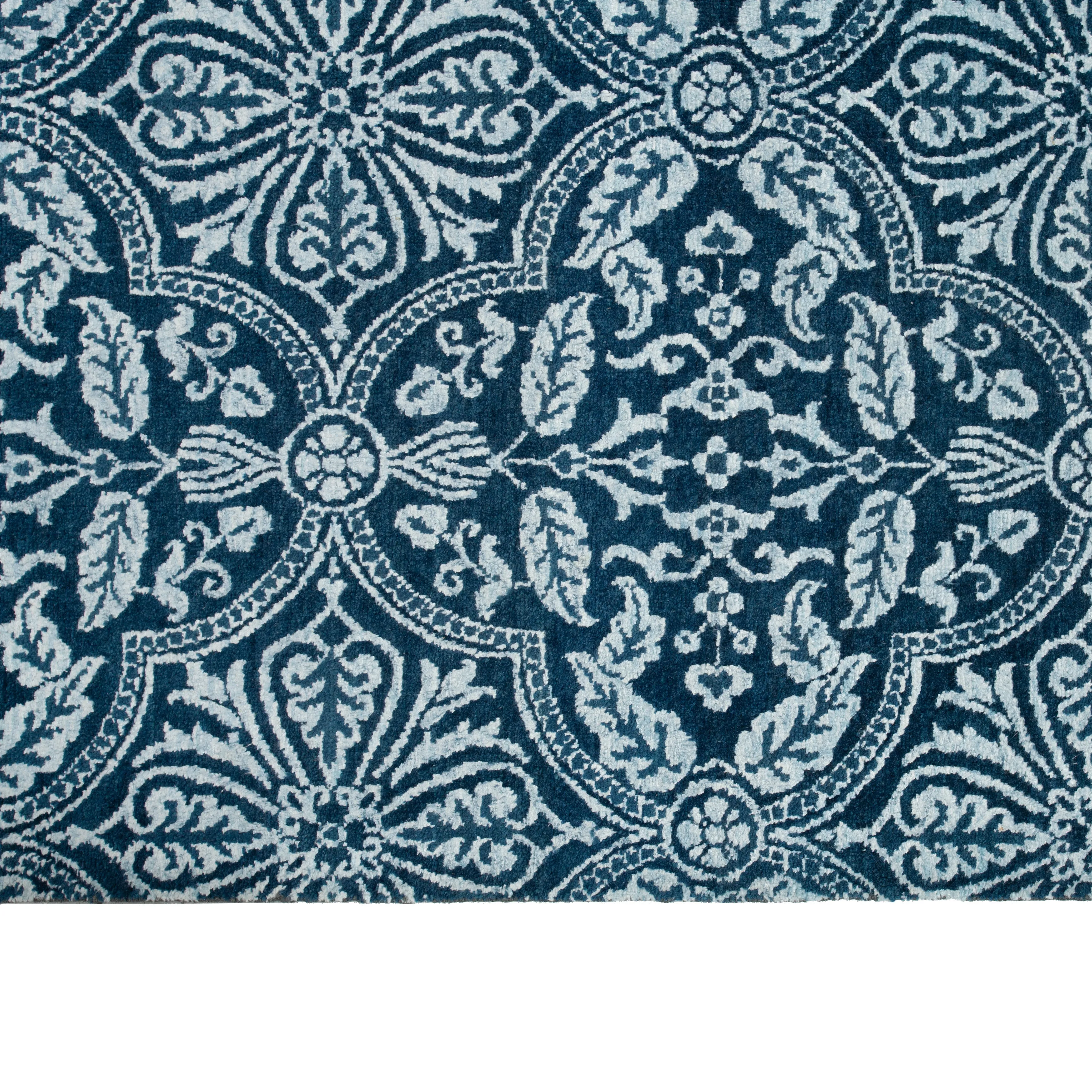 Blue Modern Wool Rug - 9'1" x 12'3"