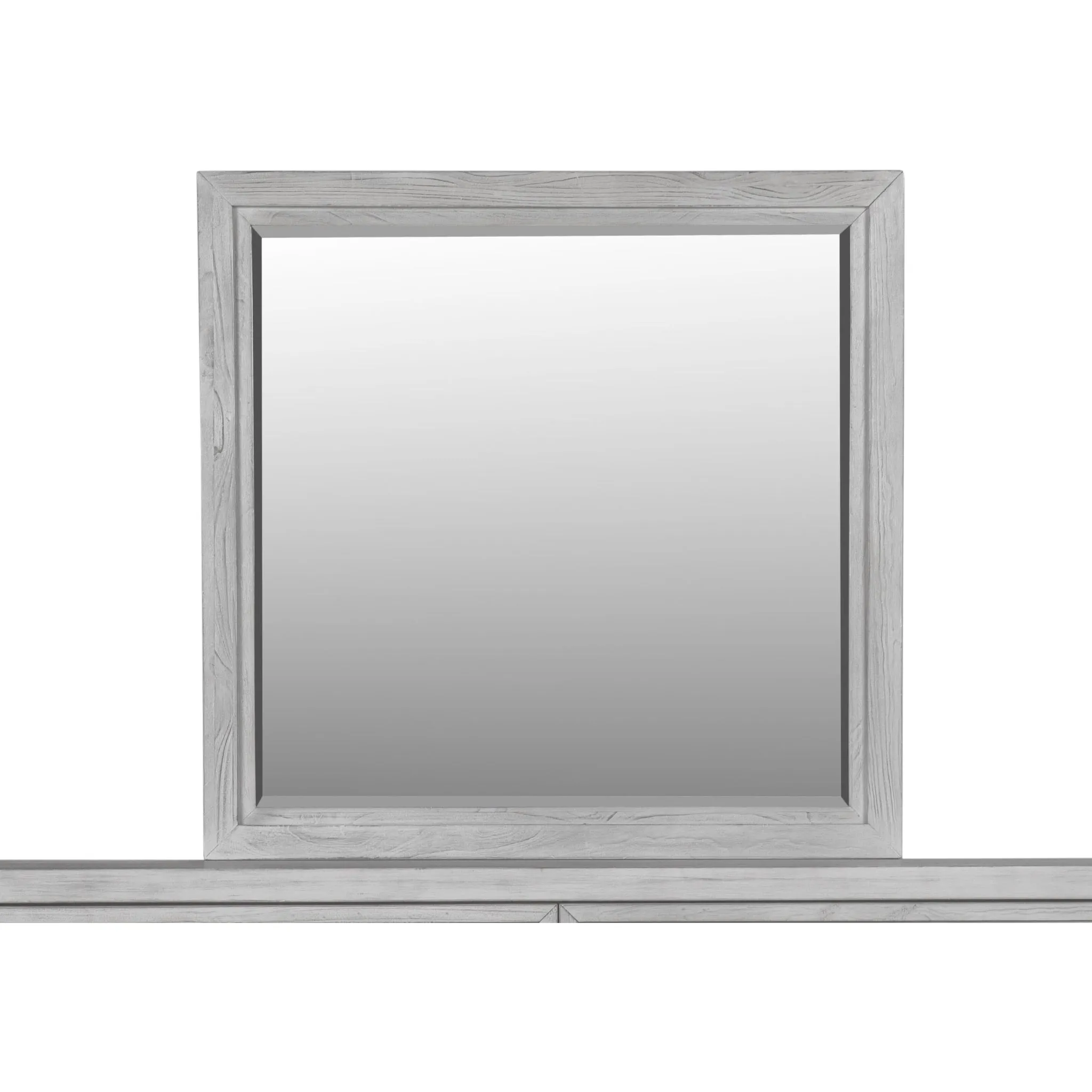 Boho Chic Plain Mirror in Washed White Modus