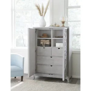 Boho Chic Wardrobe Chest in Washed White (2024) Modus