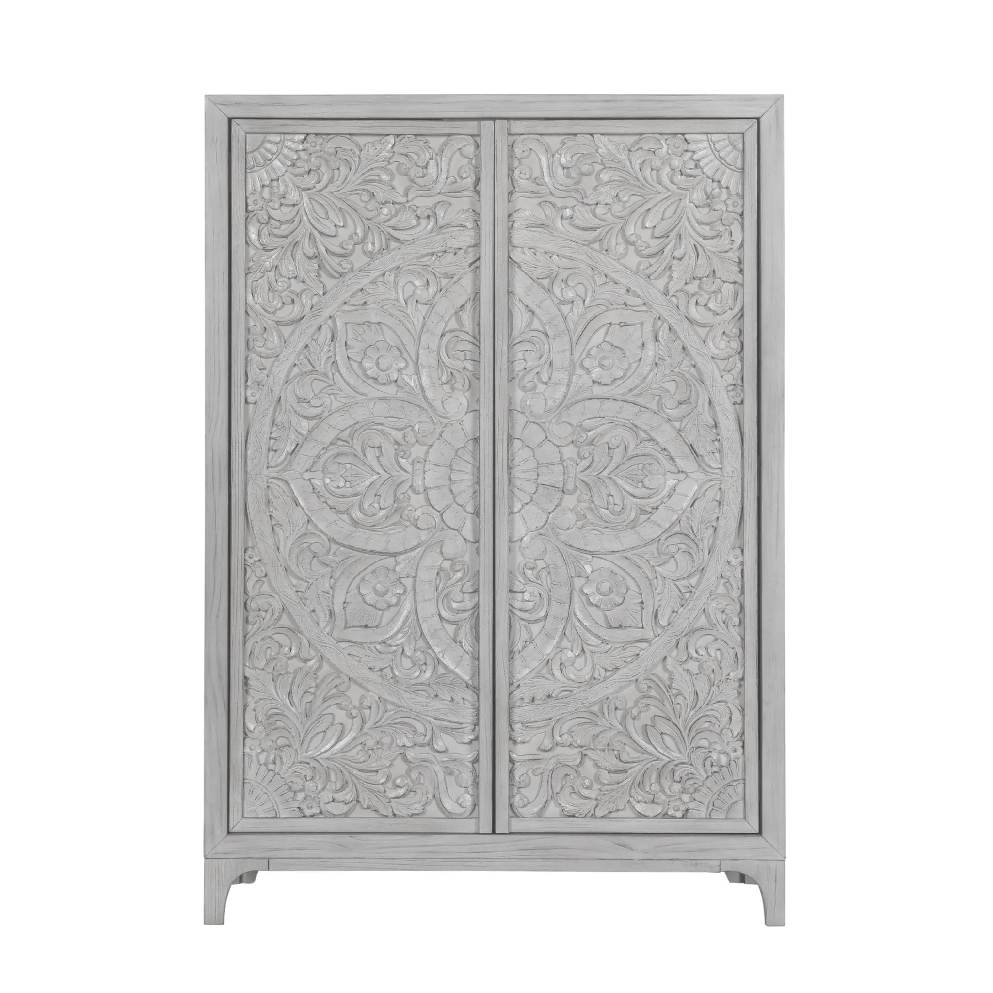 Boho Chic Wardrobe Chest in Washed White (2024) Modus