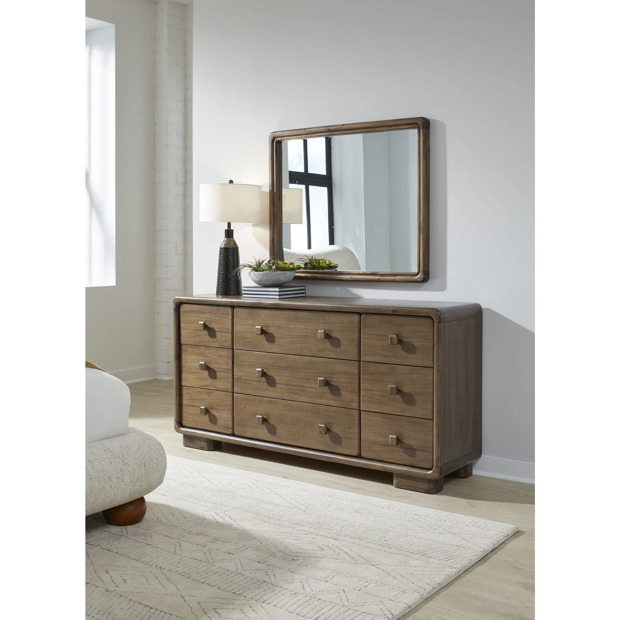 Boka Beveled Glass Wall or Dresser Mirror in Impala Modus