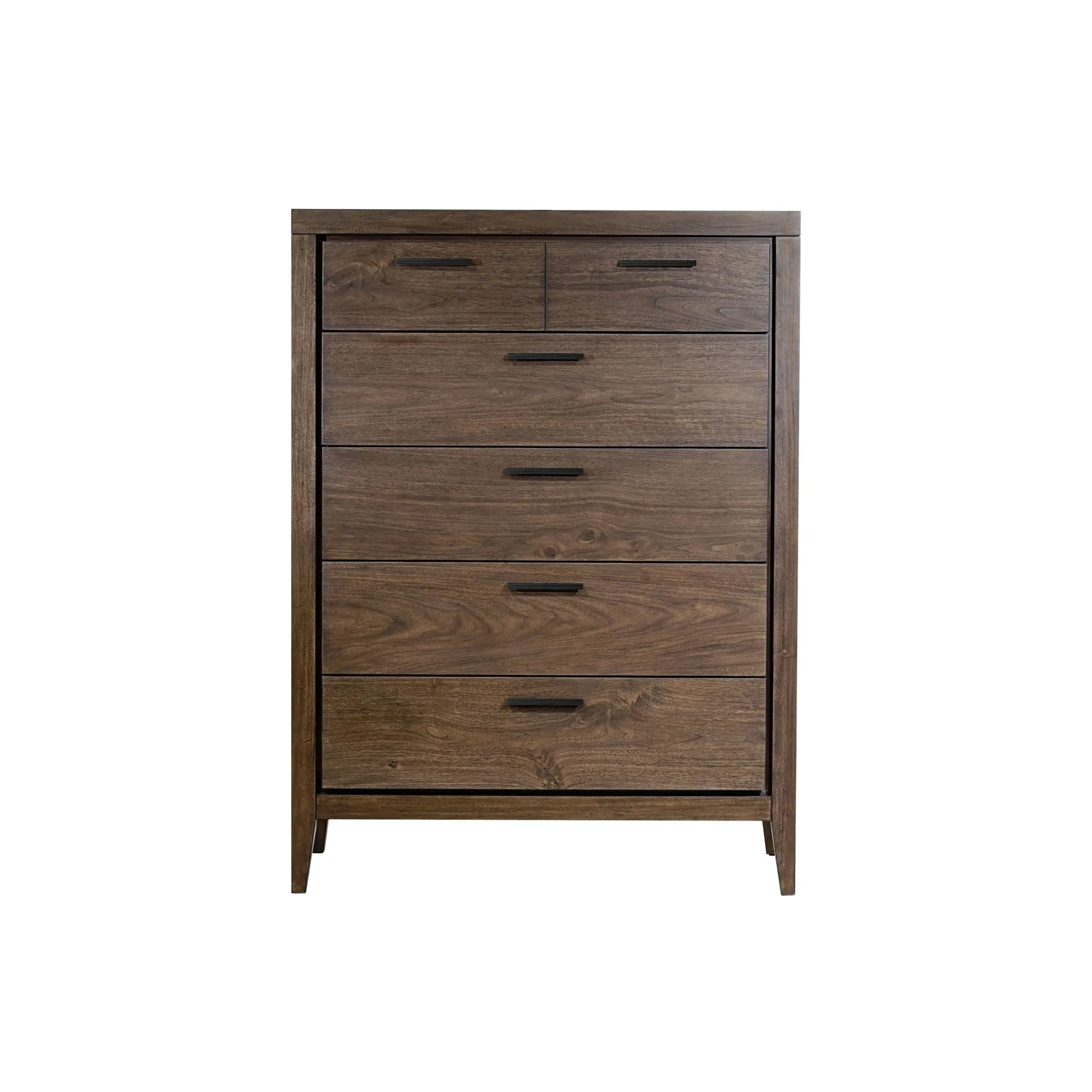 Boracay Five Drawer Walnut Chest in Wild Oats Brown (2024) Modus