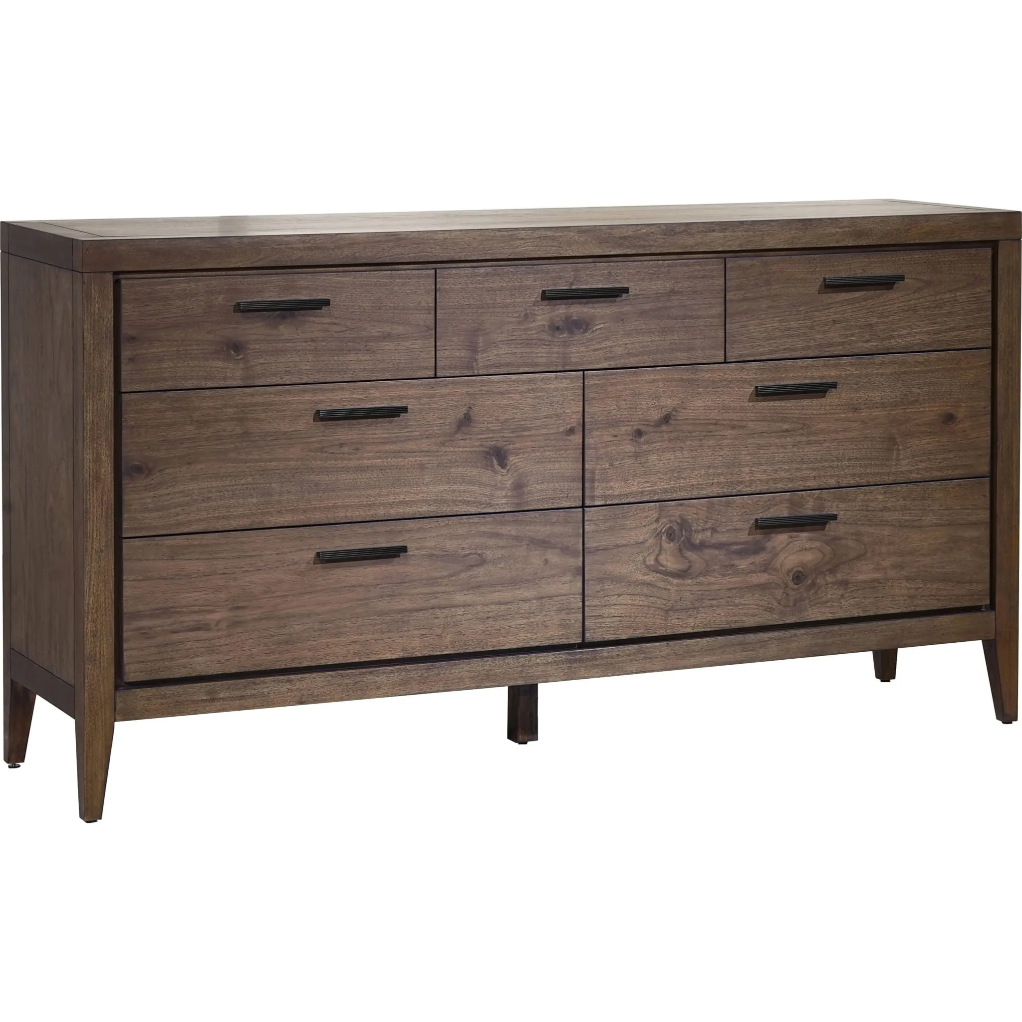 Boracay Seven Drawer Walnut Dresser in Wild Oats Brown (2024) Modus
