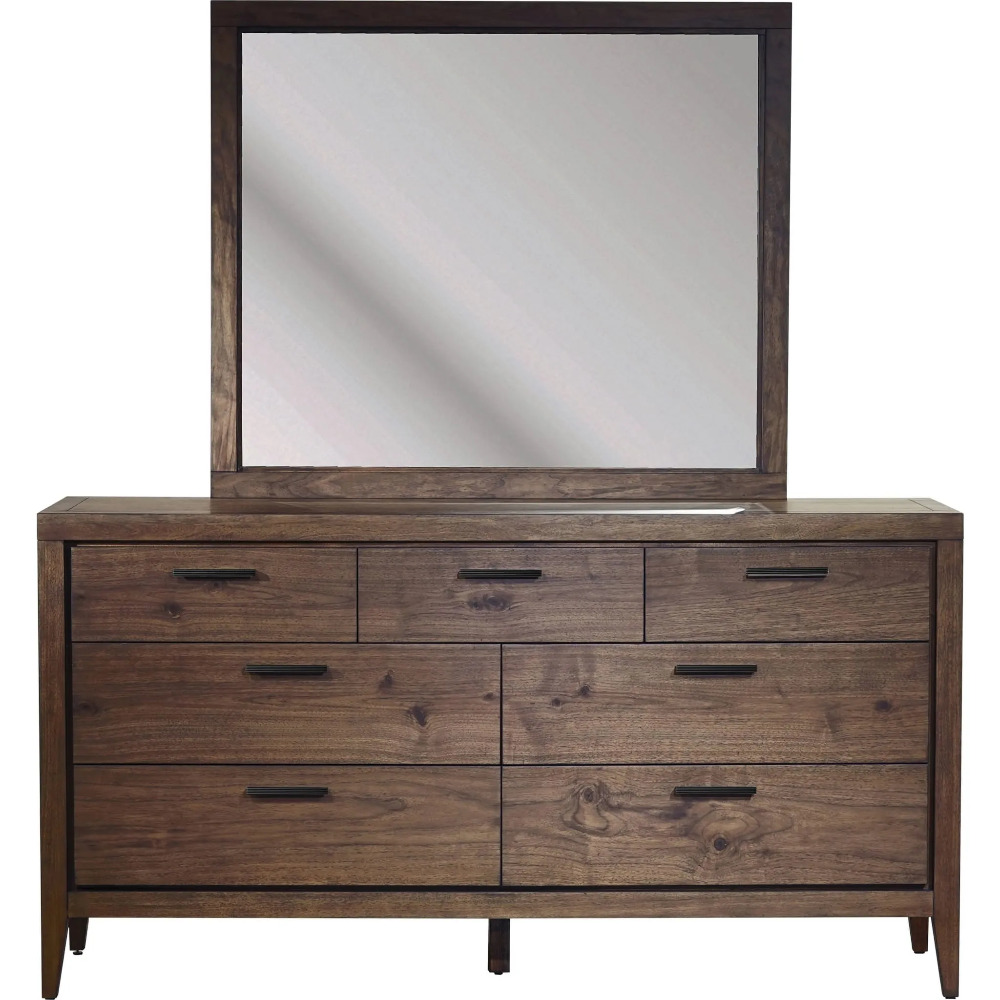 Boracay Seven Drawer Walnut Dresser in Wild Oats Brown (2024) Modus