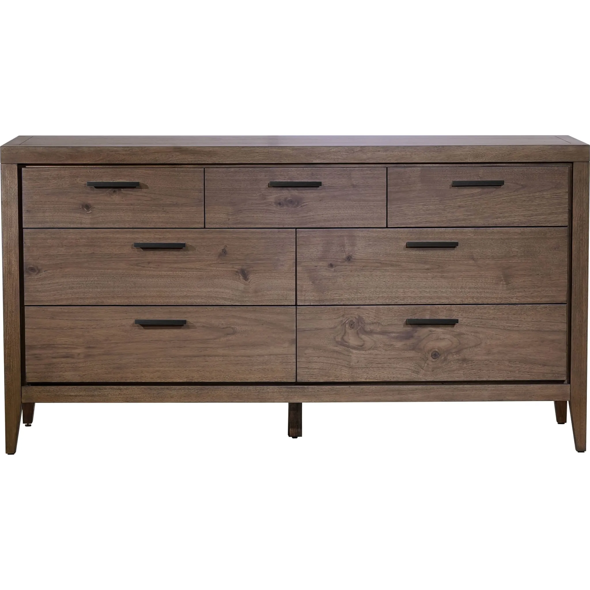 Boracay Seven Drawer Walnut Dresser in Wild Oats Brown (2024) Modus