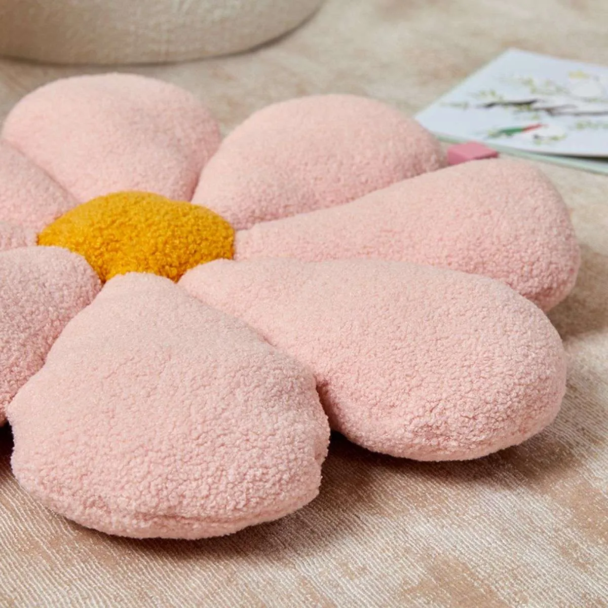 Boucle Flower Cushion Mocka