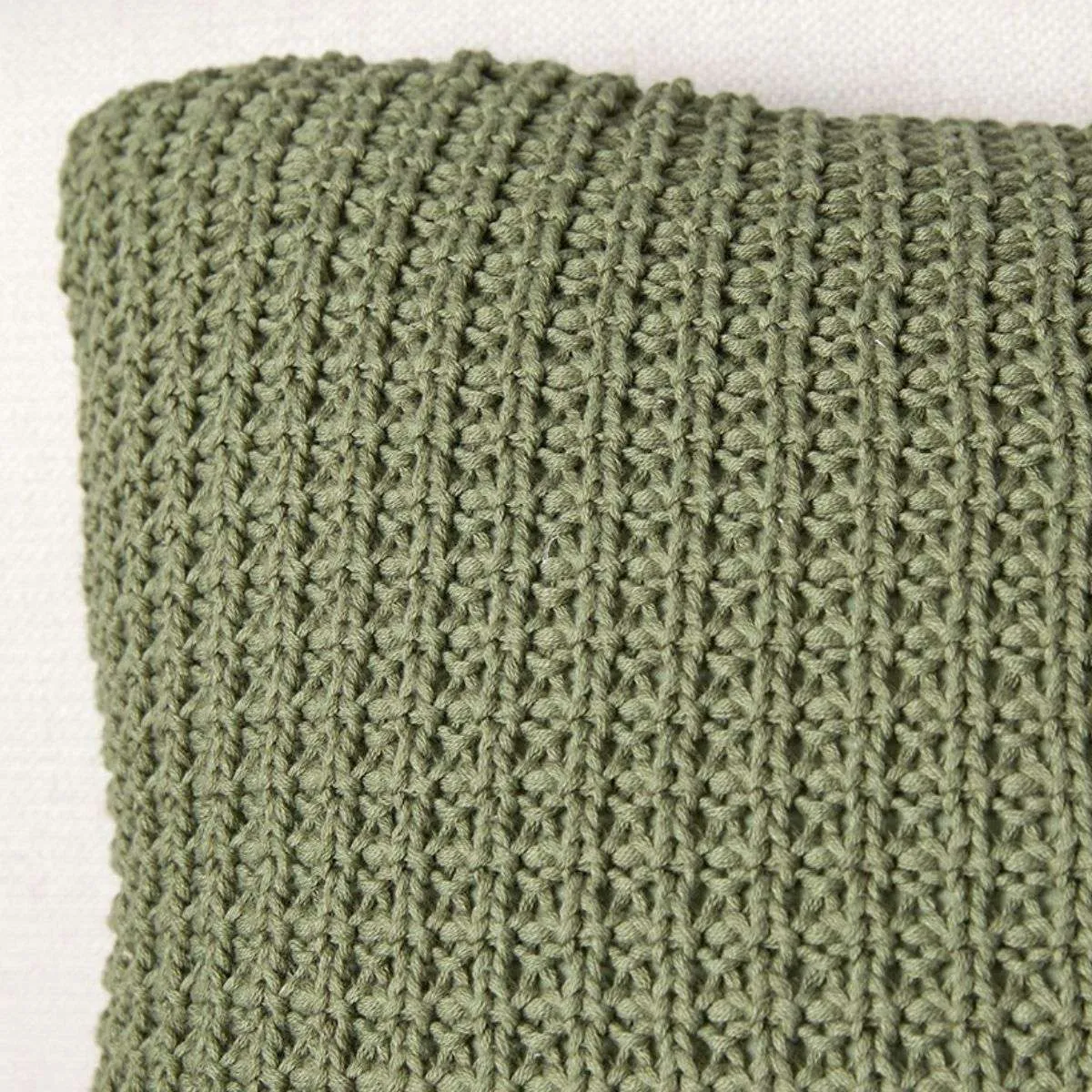 Brennan Knit Cushion Cover - Khaki Mocka