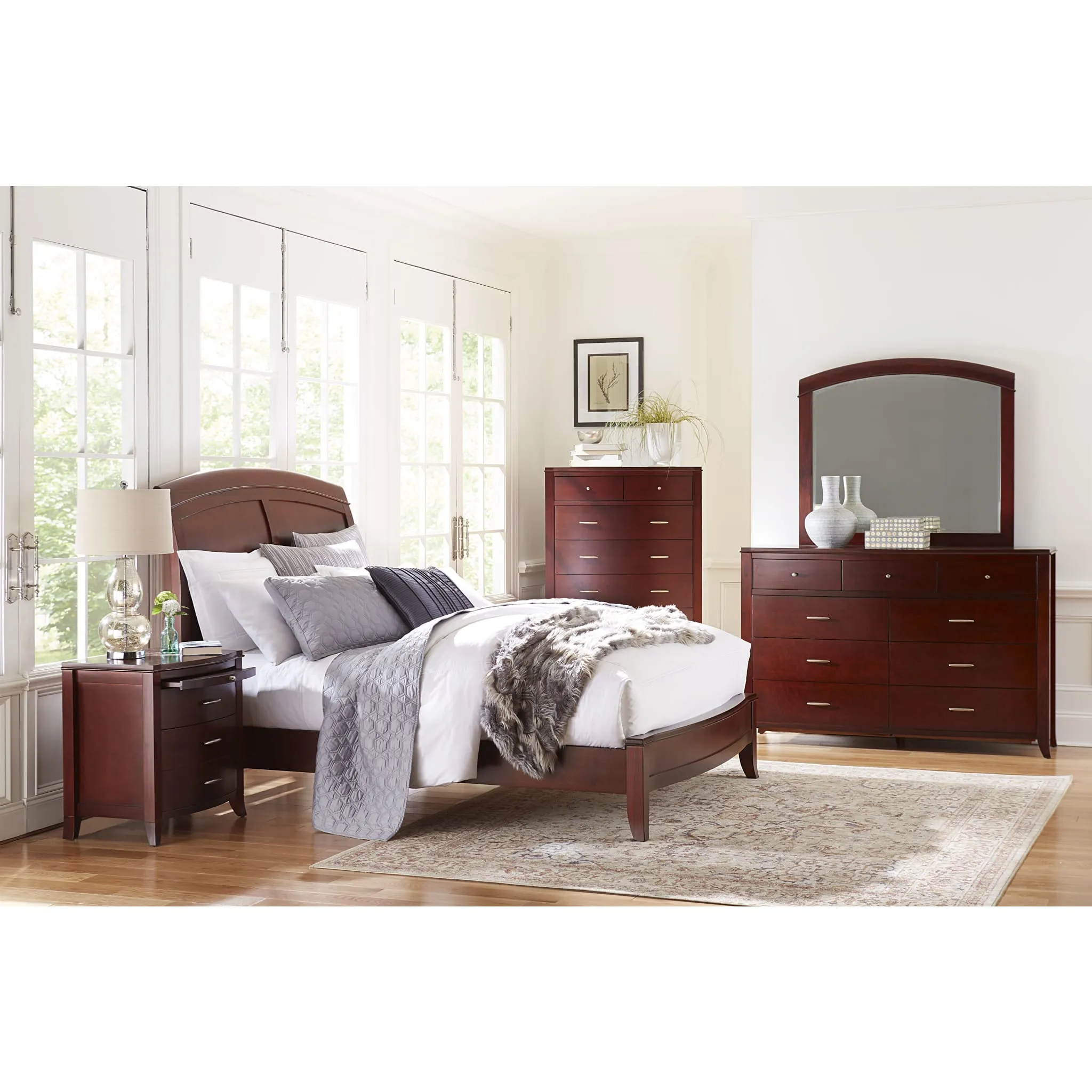 Brighton Charging Station Nightstand in Cinnamon Modus
