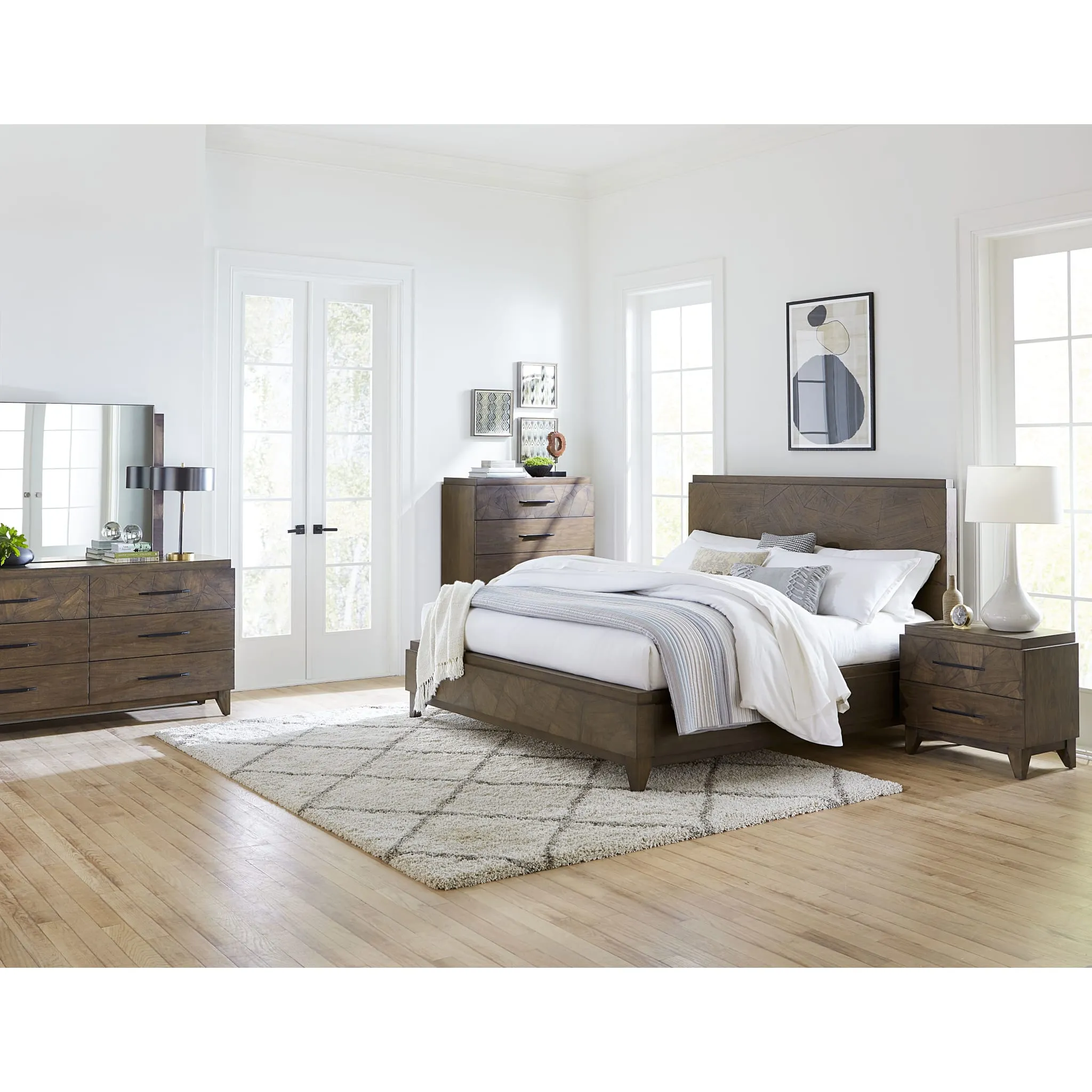 Broderick Five-Drawer Chest in Wild Oats Brown (2024) Modus
