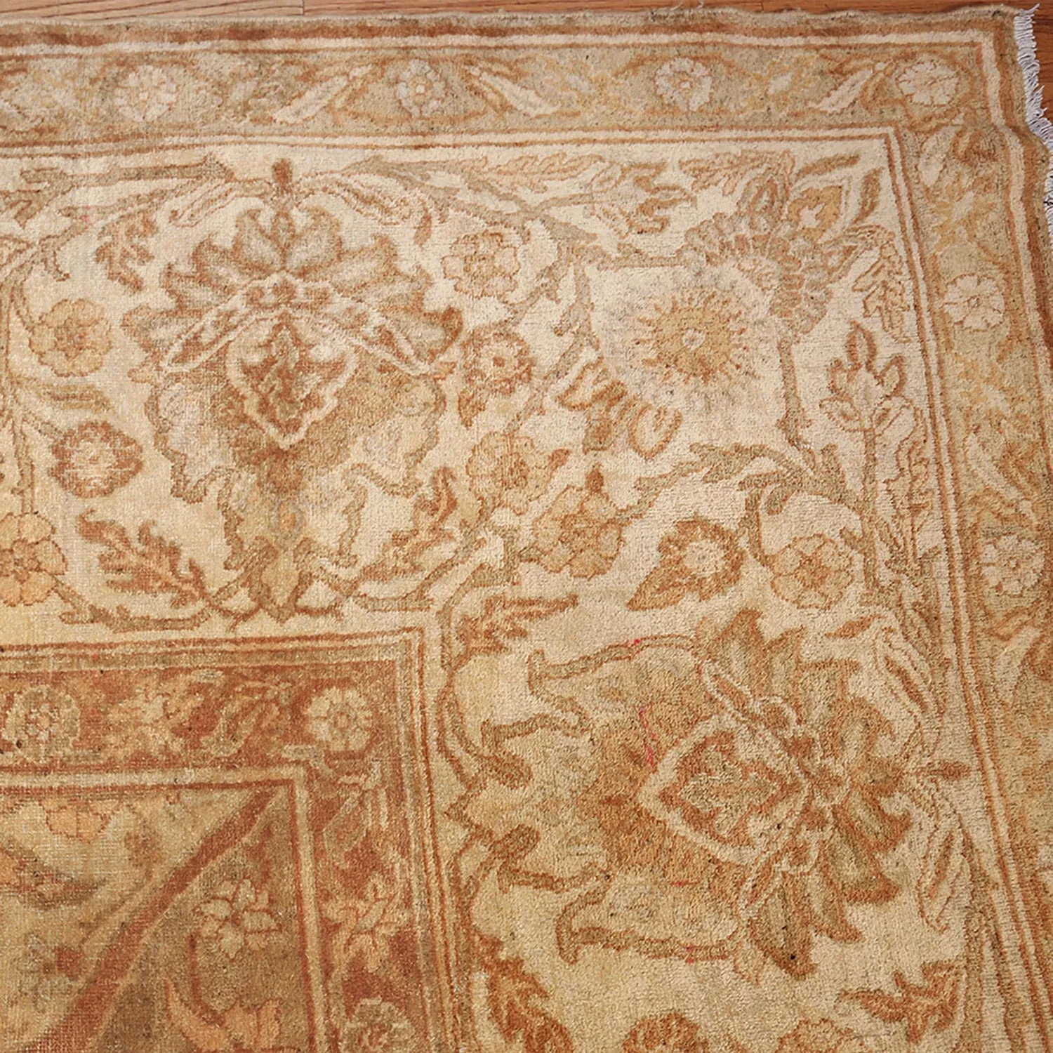Brown Antique Indian Agra Rug - 16' x 19'6"