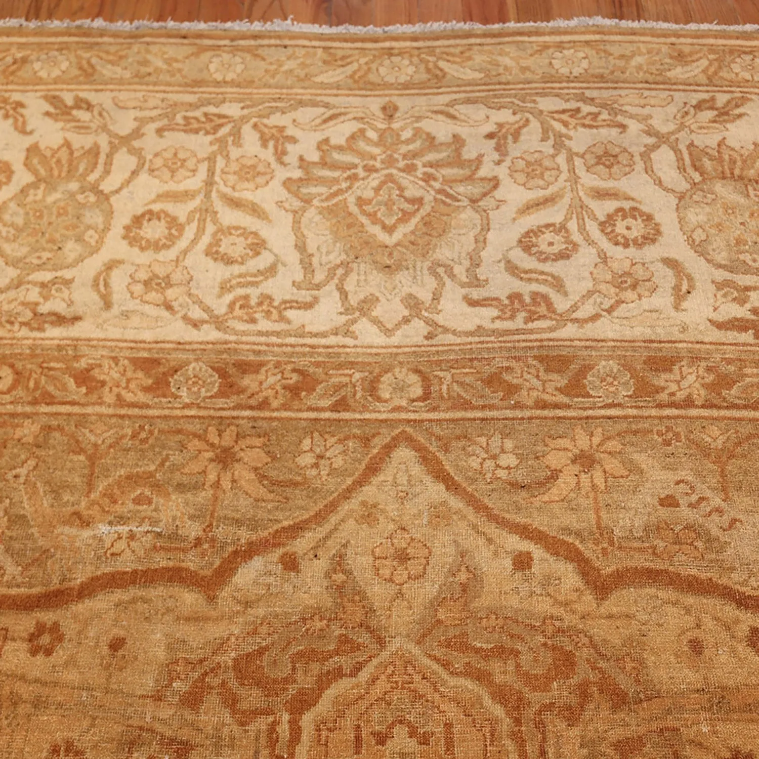 Brown Antique Indian Agra Rug - 16' x 19'6"