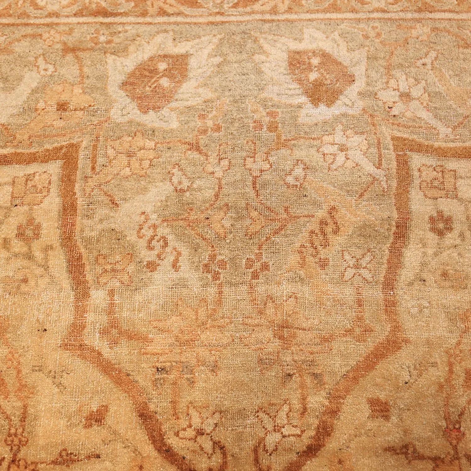 Brown Antique Indian Agra Rug - 16' x 19'6"