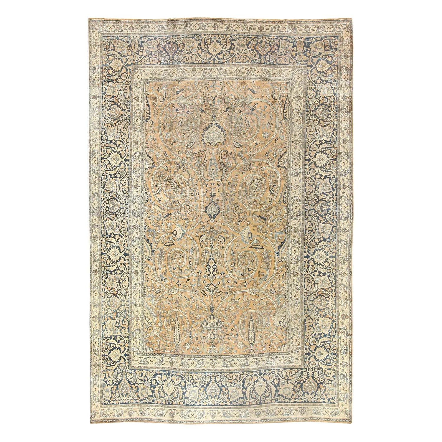 Brown Antique Persian Khorassan Rug - 11'10" x 18'7"