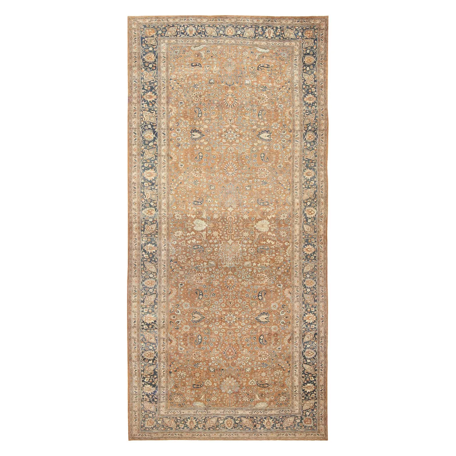 Brown Antique Persian Khorassan Rug - 12' x 28'