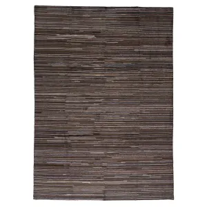 Brown Modern Wool Blend Rug - 9' x 12'3"